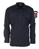 RIPSTOP COTTON SHIRT - FIRE FIGHTERS - IGSU - NAVY BLUE - MIL-TEC