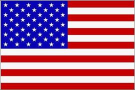 FLAG 30 x 46 cm with wooden stick UNITED STATES OF AMERICA