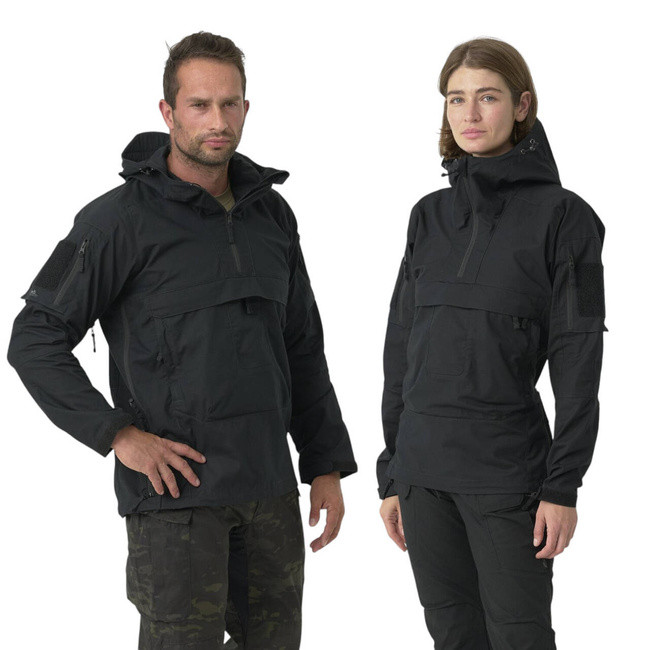 Unisex Tracer Anorak Jacket - Polycotton Stretch Ripstop - Coyote / Taiga Green - Helikon Tex