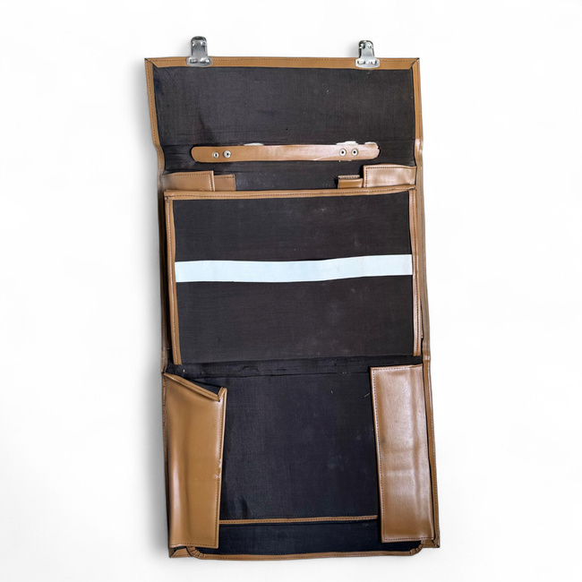 VINTAGE AKTATÁSKA - ROMÁN HADSEREG KATONAI FELESLEG - BARNA - JÓ ÁLLAPOTBAN