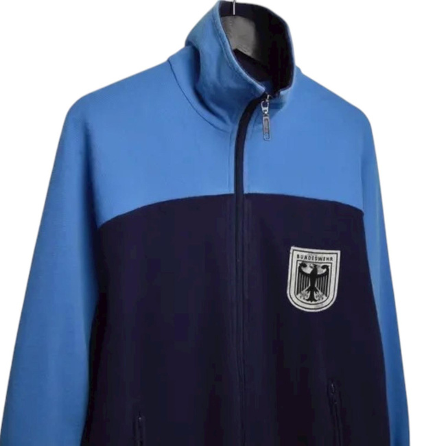 Vintage Track Jacket - 1980s - German Army Bundeswehr Surplus - Blue/Black - Used
