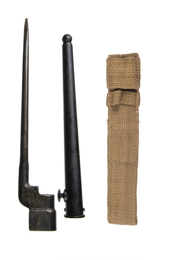 British Spike Bayonet With Scabbard/frog Used