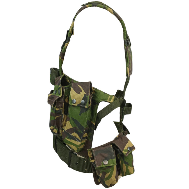 HARNESS, TACTICAL VEST - RIPSTOP CANVAS - DPM CAMO - GENUINE MILITARY SURPLUS ROMANIAN ARMY - NEW