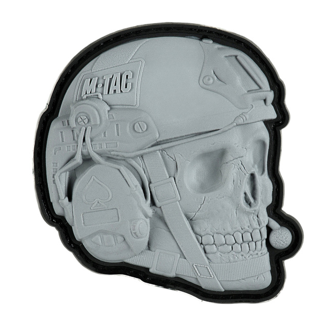 OPERATOR SKULL JELVÉNY - 3D PVC - SZÜRKE - M-TAC