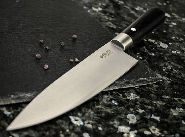 "DAMASCUS BLACK CHEF'S KNIFE SMALL" KONYHAKÉS - BOKER