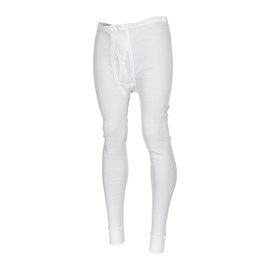 LONG RIBBED UNDERPANTS - CZECH ARMY MILITARY SURPLUS - WHITE - LIKE NEW