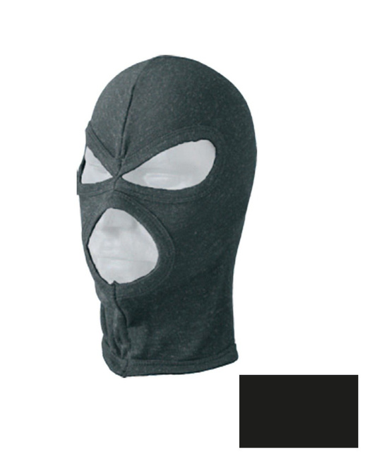 3 HOLES COTTON ® BALACLAVA - black