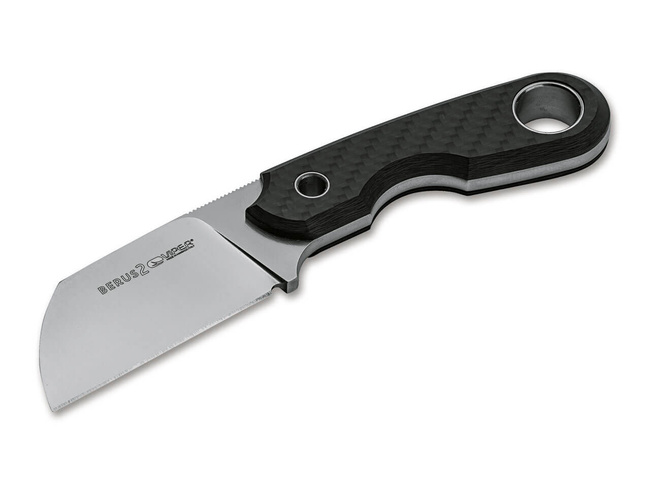 Fixed Blade Knife - Berus 2 Sheepfoot - Viper® - Carbon Fiber - Black
