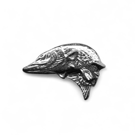 Fisherman’s Hat Badge - Pike - Silver