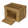 Foldable Plastic Storage Box with Hinged Lid - 20 L - Khaki - MFH