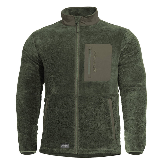 TELJES CIPZÁRAS FLEECE KABÁT - GRIZZLY - PENTAGON® - CAMO ZÖLD