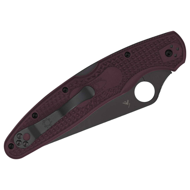 "Police 4 Lightweight Micro-Melt PD#1 Black Blade Sprint Run" ZSEBKÉS - SPYDERCO
