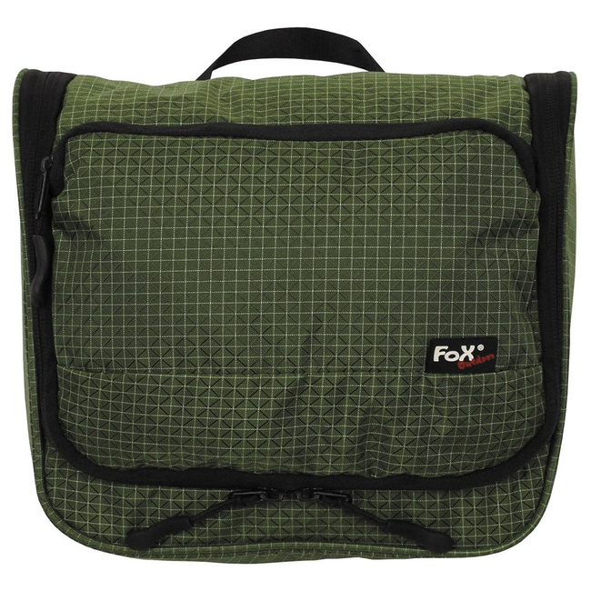 Washbag, OD green, Rip Stop, various pockets, Nylon
