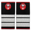 Grade Plutonier Major Pompieri ISU, IGSU țesute pe suport textil din paspoal cusut, cu semn de armă brodat