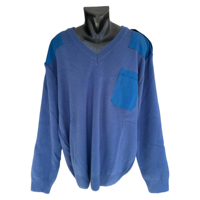 LONG SLEEVE SWEATER, NAVY BLUE - MILITARY SURPLUS FROM THE ROMANIAN ARMY - IN GOOD CONDITION