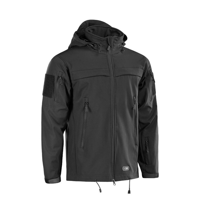 POLICE SOFTSHELL JACKET, BLACK - M-TAC