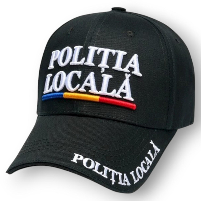 Local Police Cap – 3D Embroidery Premium – 100% Cotton – Adjustable – Black – New Model
