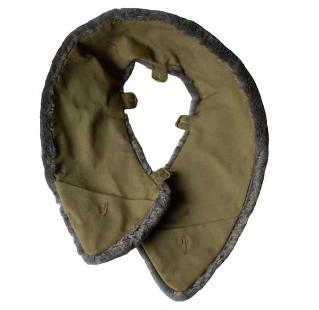 SZŐRME GALLÉR - ROMÁN KATONAI FELESLEG - SZÜRKE - HASZNÁLT