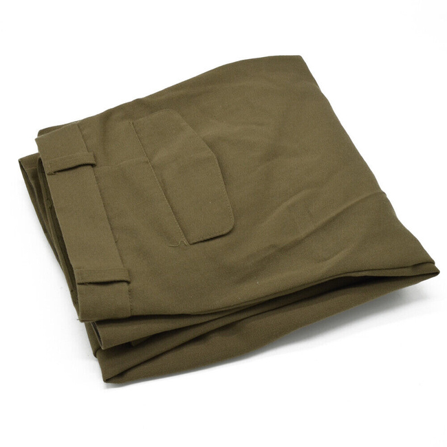 VINTAGE DT/VT WOOL UNIFORM TROUSERS - DUTCH ARMY MILITARY SURPLUS - EVERYDAY WEAR - GREEN OD - IN GOOD CONDITION