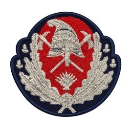 Emblemă coifură Generali Pompieri ISU, IGSU cu aplicare termică