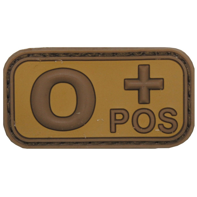 3D VELCRO PATCH - 5 x 2.5 CM - MFH® - BARNA/KHAKI - VÉRCSOPORT "0 POS"
