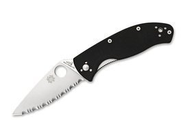TENACIOUS SATIN SERRATED POCKET KNIFE - SPYDERCO