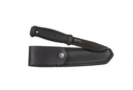 MORAKNIV® GARBERG BLACK C (LEATHER SHEATH) - CARBON STEEL