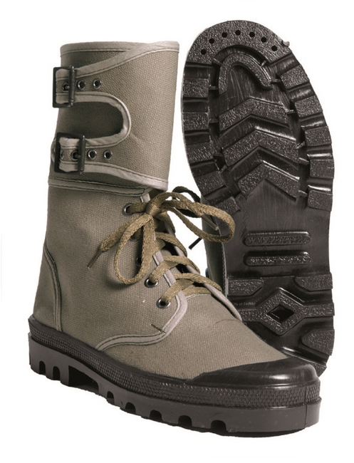 FRENCH OD CANVAS COM. BOOTS W. BUCKLE
