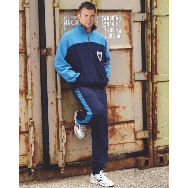 Vintage Track Jacket - 1980s - German Army Bundeswehr Surplus - Blue/Black - Used