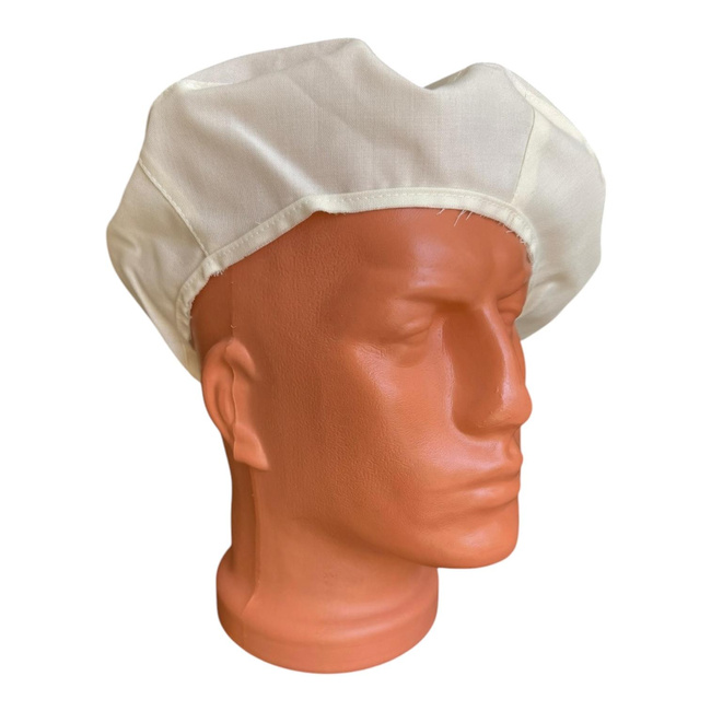 Cloth Cover for Cap/Helmet - Universal Size - Romanian Army Military Surplus - Off-White/Cream - In Good Condition