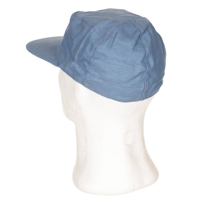 FIELD CAP CIVIL DEFENCE - MILITARY SURPLUS FROM THE SWEDISH ARMY - LIGHT BLUE - LIKE NEW