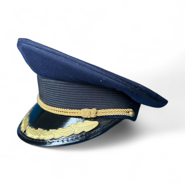 Officer's cap - Romanian Army military surplus from the RSR period - Dark Blue - Like new