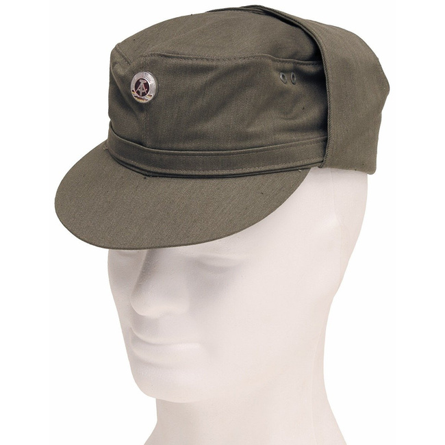 NVA CAP - WITH BADGE - OD GREEN - MILITARY SURPLUS - LIKE NEW