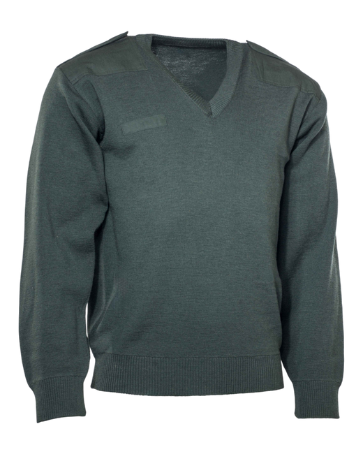 Vintage V-nyakú pulóver - Holland hadsereg feleslege - Zöld - Újszerű állapotú 