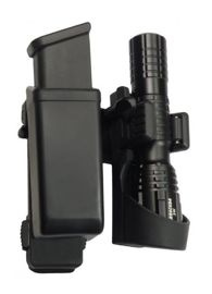 Pisztolytáska Double Swivelling MOLLE Holster For Magazine And Flashlight