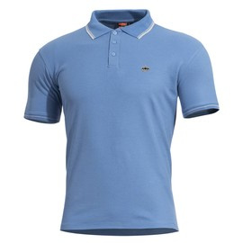 POLO T-SHIRT - ANIKETOS STRIPES - Pentagon® - DAWN BLUE