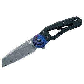 ZSEBKÉS METAMORPHOSIS SHEEPFOOT DAMASCUS TITANIUM BLACK - FOX KNIVES