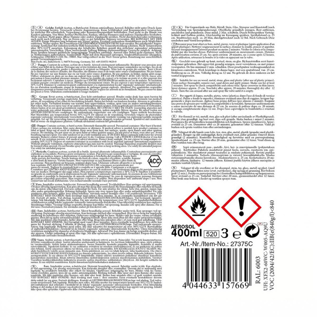 Army Spray Paint - NVA GREEN - RAL6003 - mat - 400 ml