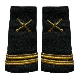OFFICER RANKS, MAPN - LIEUTENANT WITH SIGN OF ARMS, BLACK CITY - MILITARY SURPLUS ROMANIAN ARMY - USED