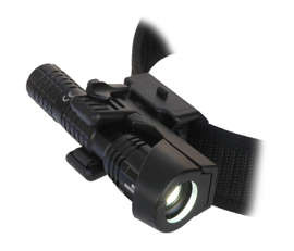 Univerzális forgatható tartó zseblámpához - Fekete