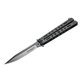 MAGNUM BALISONG POCKET KNIFE ALL BLACK