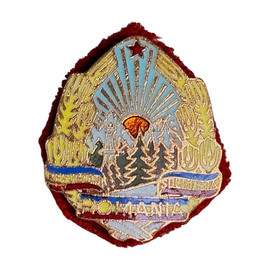 JELVÉNY ROMÁN SZOCIALISTA KÖZTÁRSASÁG - CÍMER - 1970 - ROMÁN HADSEREG KATONAI FELESLEG - JÓ ÁLLAPOTÚ