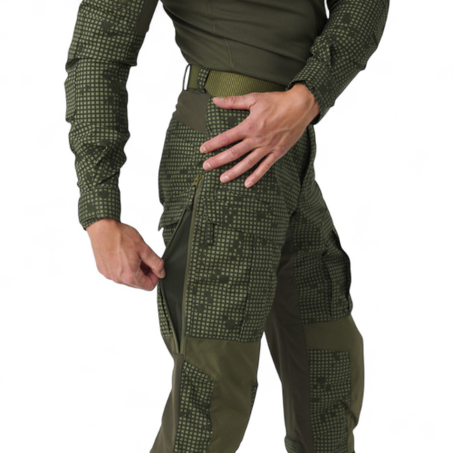 MCDU taktikai nadrág - PolyCotton Stretch Ripstop - Sivatagi éjszakai terepszín / Olíva zöld