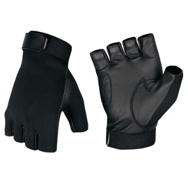 HALF-FINGER SHOOTING GLOVES - BLACK - INVADER GEAR