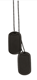 Us Black Dog Tag Set With Silencer
