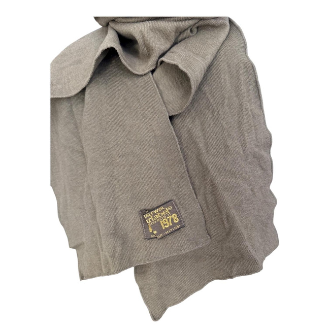 Vintage Half Tubular Scarf - 1970s - Dutch Army Military Surplus - Olive Green - In Good Condition