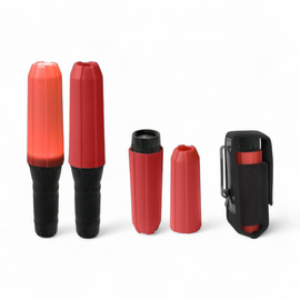 Flashlight Set with Red Plastic Signal Cone and Nylon Pouch - ESP - TREX
