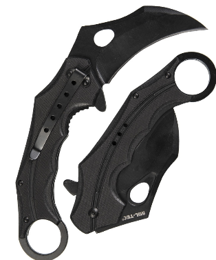 KÉS G10 - "KARAMBIT" - Mil-Tec® - FEKETE