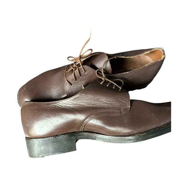 Leather shoes RSR Period - Military surplus from the Romanian army - Brown - In good condition