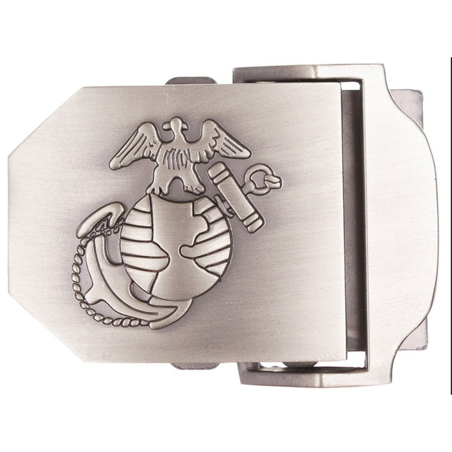 USMC Buckle, silver, for Web Belt, 4 cm